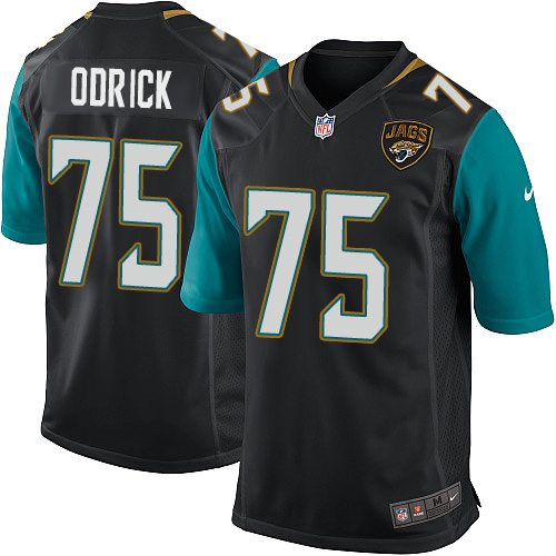 Men's Game Jared Odrick Nike Jersey Black Alternate - #75 NFL Jacksonville Jaguars